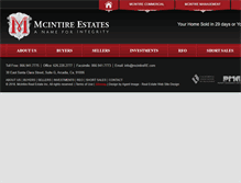 Tablet Screenshot of mcintireestates.com